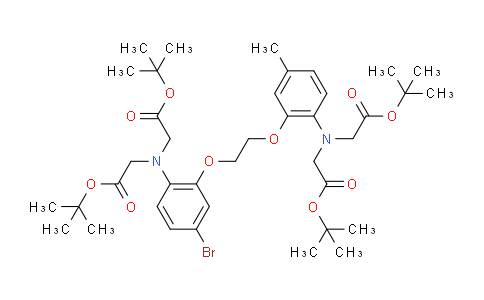 CAS No. 125663-37-8, Di-tert-butyl 2,2'-((2-(2-(2-(bis(2-(tert-butoxy)-2-oxoethyl)amino)-5-bromophenoxy)ethoxy)-4-methylphenyl)azanediyl)diacetate
