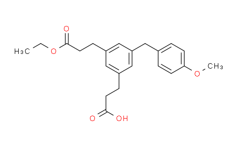 CAS No. 1260817-90-0, 3-(3-(3-Ethoxy-3-oxopropyl)-5-(4-methoxybenzyl)phenyl)propanoic acid