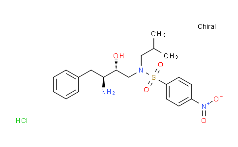 CAS No. 244634-31-9, N-[(2R,3S)-3-Amino-2-hydroxy-4-phenylbutyl]-N-(2-methylpropyl)-4-nitrobenzenesulfonamide hydrochloride