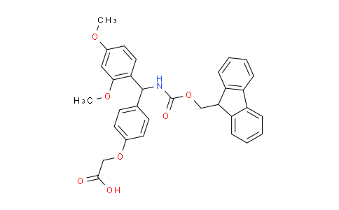 145069-56-3 | 2-(4-(((((9H-Fluoren-9-yl)methoxy)carbonyl)amino)(2,4-dimethoxyphenyl)methyl)phenoxy)acetic acid