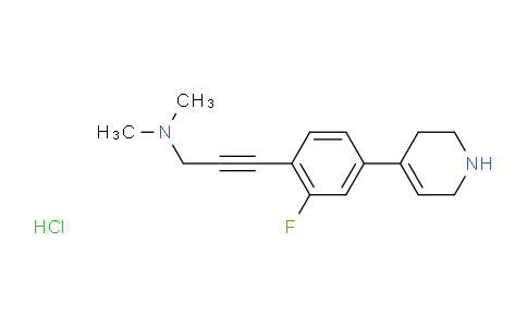 CAS No. 2215065-31-7, 3-[2-fluoro-4-(1,2,3,6-tetrahydropyridin-4-yl)phenyl]-N,N-dimethylprop-2-yn-1-amine;hydrochloride