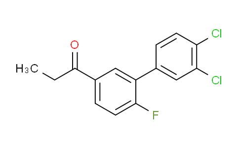 CAS No. 1361691-44-2, 1-(3',4'-Dichloro-6-fluoro-biphenyl-3-yl)-propan-1-one