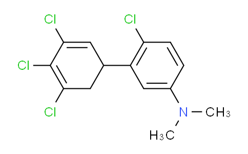 CAS No. 1361579-95-4, [4-Chloro-3-(3,4,5-trichlorocyclohexa-2,4-dienyl)-phenyl]-dimethyl-amine