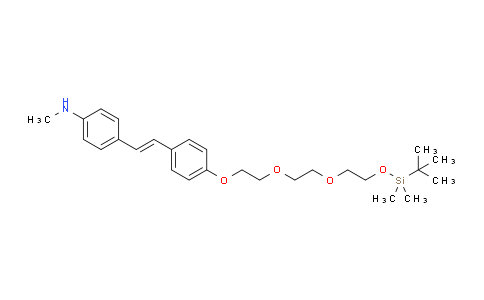 CAS No. 878052-01-8, Benzenamine, N-methyl-4-[2-[4-[(10,10,11,11-tetramethyl-3,6,9-trioxa-10-siladodec-1-yl)oxy]phenyl]ethenyl]-