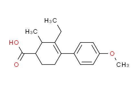CAS No. 1755-52-8, 6-Ethyl-4'-methoxy-5-methyl-2,3,4,5-tetrahydro-[1,1'-biphenyl]-4-carboxylic acid