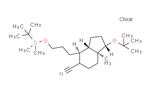CAS No. 127916-25-0, (1S,3aS,4S,7aS)-1-(tert-butoxy)-4-{3-[(tert-butyldimethylsilyl)oxy]propyl}-7a-methyl-octahydro-1H-indene-5-carbonitrile