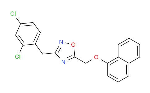 CAS No. 5814-04-0, 3-(2,4-Dichlorobenzyl)-5-((naphthalen-1-yloxy)methyl)-1,2,4-oxadiazole