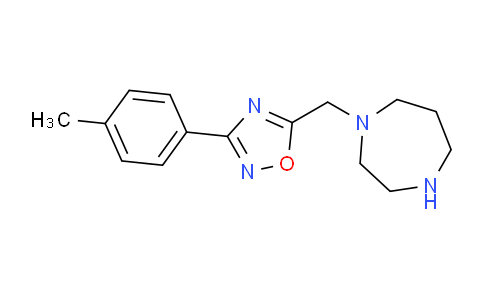 CAS No. 1094668-16-2, 5-((1,4-Diazepan-1-yl)methyl)-3-(p-tolyl)-1,2,4-oxadiazole