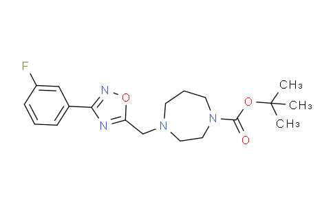 CAS No. 1172711-76-0, tert-Butyl 4-((3-(3-fluorophenyl)-1,2,4-oxadiazol-5-yl)methyl)-1,4-diazepane-1-carboxylate