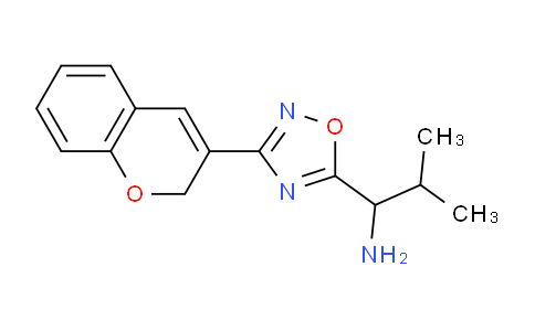 CAS No. 1269531-05-6, 1-(3-(2H-Chromen-3-yl)-1,2,4-oxadiazol-5-yl)-2-methylpropan-1-amine