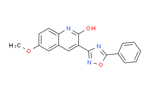 CAS No. 714932-54-4, 6-Methoxy-3-(5-phenyl-1,2,4-oxadiazol-3-yl)quinolin-2- ol