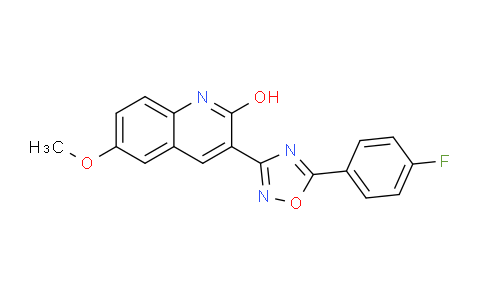 CAS No. 714240-31-0, 3-(5-(4-Fluorophenyl)-1,2,4-oxadiazol-3-yl)-6-methoxyquinolin-2-ol