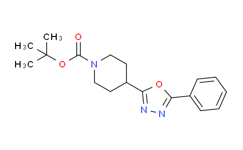 CAS No. 280110-70-5, tert-butyl 4-(5-phenyl-1,3,4-oxadiazol-2-yl)piperidine-1-carboxylate