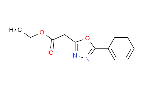 CAS No. 4882-92-2, ethyl 2-(5-phenyl-1,3,4-oxadiazol-2-yl)acetate