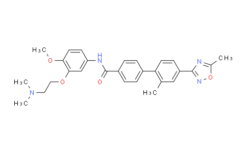 CAS No. 170230-39-4, N-[3-[2-(dimethylamino)ethoxy]-4-methoxyphenyl]-4-[2-methyl-4-(5-methyl-1,2,4-oxadiazol-3-yl)phenyl]benzamide