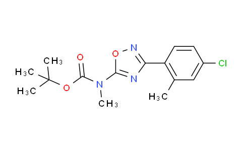 CAS No. 1383133-53-6, tert-Butyl (3-(4-chloro-2-methylphenyl)-1,2,4-oxadiazol-5-yl)(methyl)carbamate