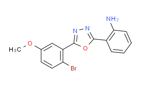 CAS No. 175135-31-6, 2-(5-(2-Bromo-5-methoxyphenyl)-1,3,4-oxadiazol-2-yl)aniline