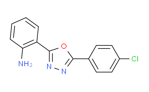 CAS No. 120107-40-6, 2-(5-(4-Chlorophenyl)-1,3,4-oxadiazol-2-yl)aniline