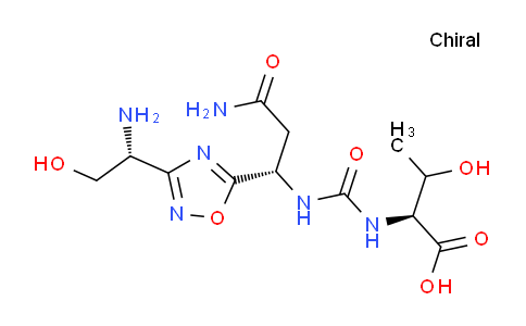 CAS No. 1673534-76-3, (2S)-2-[[(1S)-3-amino-1-[3-[(1R)-1-amino-2-hydroxy-ethyl]-1,2,4-oxadiazol-5-yl]-3-oxo-propyl]carbamoylamino]-3-hydroxy-butanoic acid