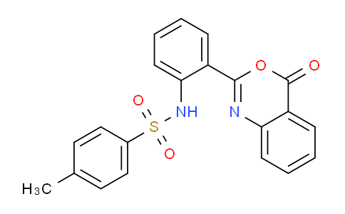 CAS No. 3808-20-6, 4-methyl-N-(2-(4-oxo-4H-benzo[d][1,3]oxazin-2-yl)phenyl)benzenesulfonamide
