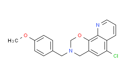 CAS No. 50595-08-9, 6-Chloro-3-(4-methoxybenzyl)-3,4-dihydro-2H-[1,3]oxazino[5,6-h]quinoline
