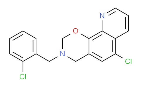 CAS No. 50595-07-8, 6-Chloro-3-(2-chlorobenzyl)-3,4-dihydro-2H-[1,3]oxazino[5,6-h]quinoline