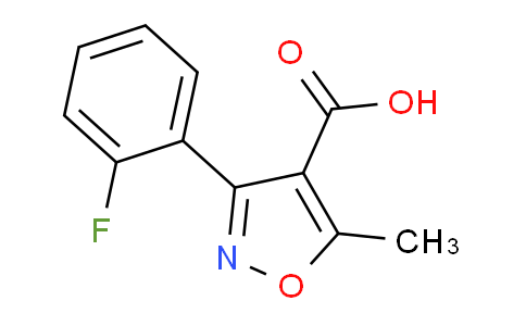 CAS No. 1736-20-5, 3-(2-Fluorophenyl)-5-methylisoxazole-4-carboxylic acid
