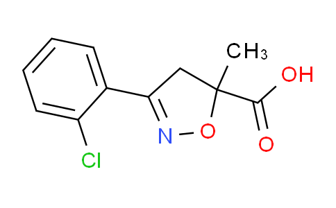 CAS No. 878427-08-8, 3-(2-Chlorophenyl)-5-methyl-4,5-dihydroisoxazole-5-carboxylic acid