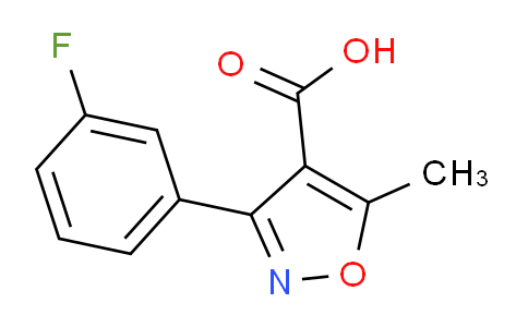 CAS No. 1736-18-1, 3-(3-Fluorophenyl)-5-methylisoxazole-4-carboxylic acid