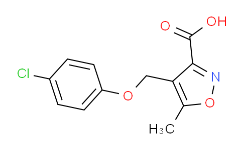 CAS No. 905809-09-8, 4-((4-Chlorophenoxy)methyl)-5-methylisoxazole-3-carboxylic acid
