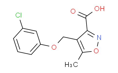 CAS No. 905811-21-4, 4-((3-Chlorophenoxy)methyl)-5-methylisoxazole-3-carboxylic acid