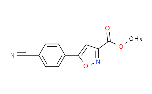 CAS No. 1375064-41-7, methyl 5-(4-cyanophenyl)isoxazole-3-carboxylate