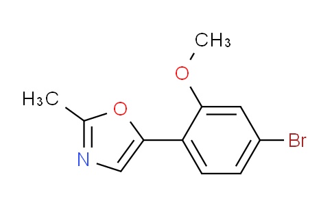 CAS No. 1260422-02-3, 5-(4-Bromo-2-methoxyphenyl)-2-methyloxazole