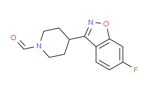 CAS No. 84163-41-7, 1-Piperidinecarboxaldehyde, 4-(6-fluoro-1,2-benzisoxazol-3-yl)-