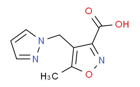 CAS No. 957514-13-5, 5-methyl-4-(1H-pyrazol-1-ylmethyl)isoxazole-3-carboxylic acid
