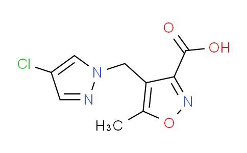 CAS No. 956449-75-5, 4-[(4-chloro-1H-pyrazol-1-yl)methyl]-5-methylisoxazole-3-carboxylic acid