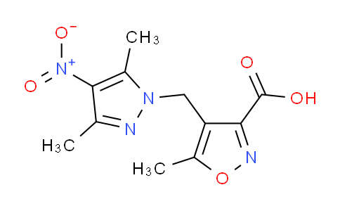 CAS No. 1006441-85-5, 4-[(3,5-dimethyl-4-nitro-1H-pyrazol-1-yl)methyl]-5-methylisoxazole-3-carboxylic acid