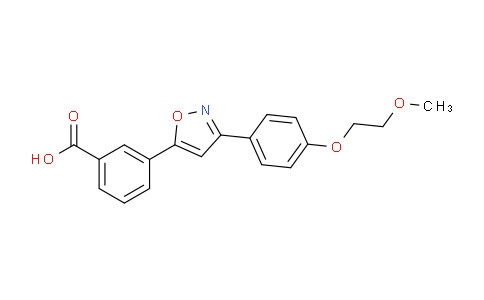 CAS No. 745055-49-6, 3-(3-(4-(2-methoxyethoxy)phenyl)isoxazol-5-yl)benzoic acid