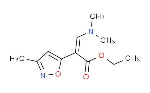 CAS No. 1154030-72-4, ethyl (Z)-3-(dimethylamino)-2-(3-methylisoxazol-5-yl)acrylate