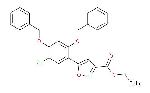CAS No. 747413-04-3, ethyl 5-(2,4-bis(benzyloxy)-5-chlorophenyl)isoxazole-3-carboxylate