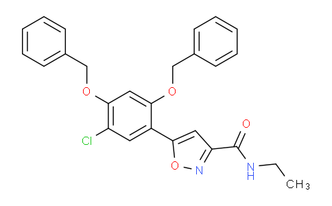 CAS No. 747413-05-4, 5-(2,4-bis(benzyloxy)-5-chlorophenyl)-N-ethylisoxazole-3-carboxamide