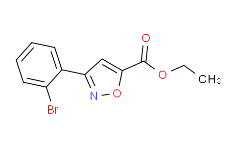 CAS No. 885273-64-3, 3-(2-Bromo-phenyl)-isoxazole-5-carboxylic acid ethyl ester