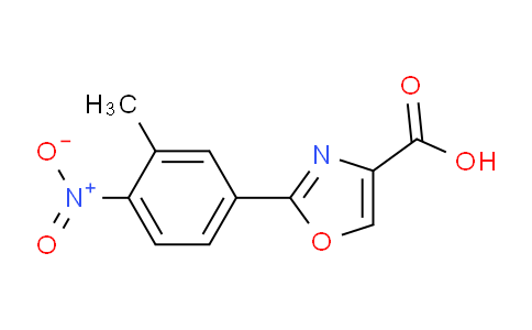 CAS No. 885273-86-9, 2-(3-Methyl-4-nitro-phenyl)-oxazole-4-carboxylic acid