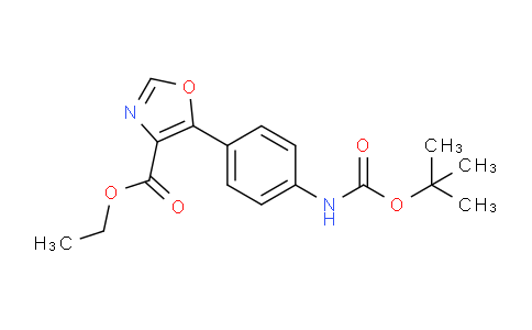 CAS No. 391248-22-9, Ethyl 5-(4-((tert-butoxycarbonyl)amino)phenyl)oxazole-4-carboxylate