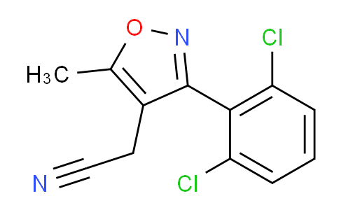 CAS No. 519056-44-1, 2-(3-(2,6-dichlorophenyl)-5-methylisoxazol-4-yl)acetonitrile