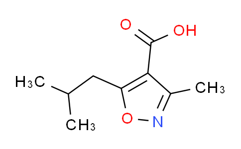 CAS No. 90643-65-5, 5-isobutyl-3-methylisoxazole-4-carboxylic acid