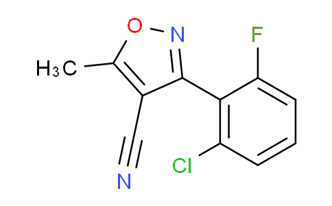 CAS No. 175204-41-8, 3-(2-Chloro-6-fluorophenyl)-5-methylisoxazole-4-carbonitrile