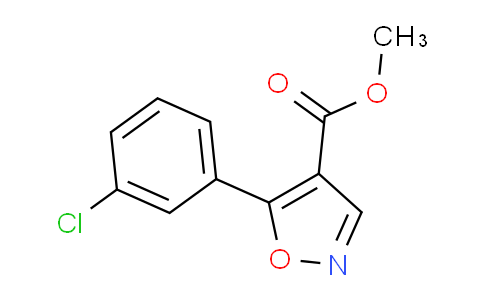 CAS No. 1065074-27-2, Methyl 5-(3-chlorophenyl)isoxazole-4-carboxylate