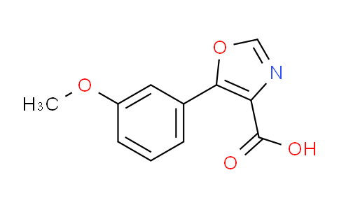CAS No. 1083274-30-9, 5-(3-methoxyphenyl)oxazole-4-carboxylic acid