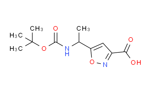 CAS No. 1097257-19-6, 5-(1-((tert-butoxycarbonyl)amino)ethyl)isoxazole-3-carboxylic acid